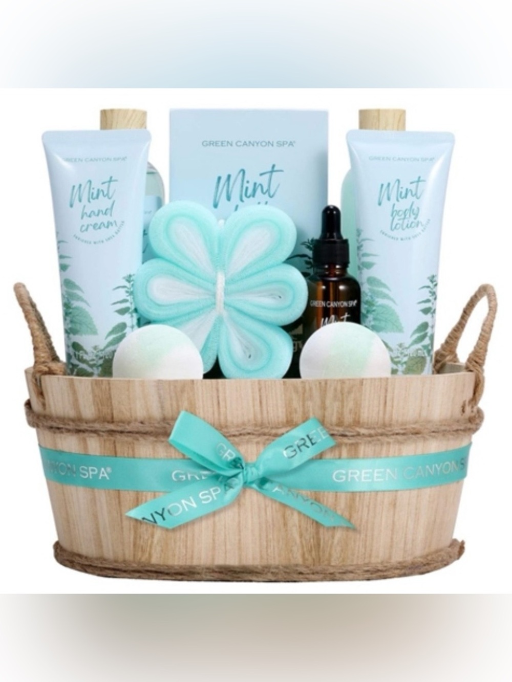 11pc Body & Earth Green Canyon Spa Gift Basket - Fresh Mint